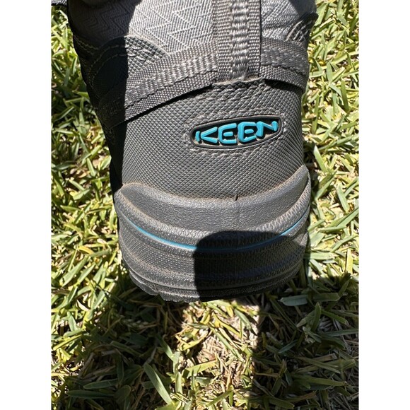 KEEN Steens Mid WaterprSteel Gray / Ocean Wave woman's Size 8 unisex hiking boot - Picture 9 of 12